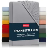 Blumtal Spannbettlaken Mikrofaser 80 x 200 cm grau