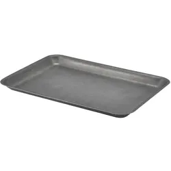 Tablett, Edelstahl, Vintage - 31,5x21,5cm