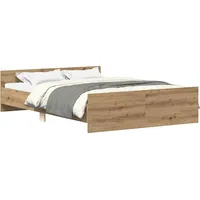 VidaXL Bettgestell Artisan Eiche 200x200 cm Holzwerkstoff