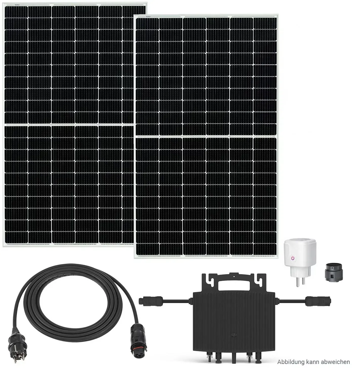 Juskys Balkonkraftwerk 600W / 750W Solaranlage Komplettset Photovoltaik steckerfertig - Verkauf nur an Endverbraucher