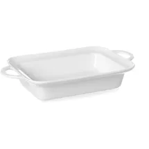 HENDI Ofenform mit Ohrengriffen, Rechteckig, 0,82l, 328x189x(h)58mm - Handgriffen 185x260x55 mm - Weiß