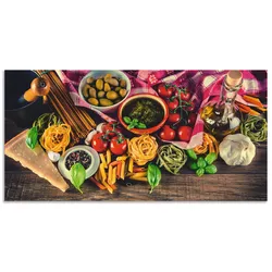 Artland Wandbild »Italienisch mediterrane Lebensmittel«, Lebensmittel, (1 St.), als Alubild, Outdoorbild, Leinwandbild, Poster, Wandaufkleber Artland Farbe Bild(er): bunt