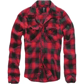 Brandit Textil Check Langarmhemd Red / Black 3XL