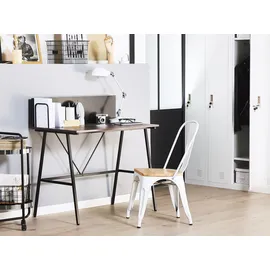 Beliani Schreibtisch Hastings Braun / Schwarz