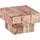 FineBuy Beistelltisch Beige Akazie 44 x 44 x 30 cm