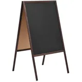 vidaXL Tafel Kundenstopper Doppelseitig Zedernholz Freistehend 60×80cm