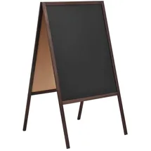 vidaXL Tafel Kundenstopper Doppelseitig Zedernholz Freistehend 60×80cm