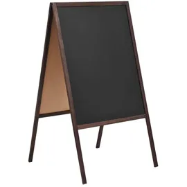 vidaXL Tafel Kundenstopper Doppelseitig Zedernholz Freistehend 60×80cm