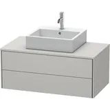 Duravit XSquare Waschtischunterschrank, 2 Schubkästen, Betongrau matt