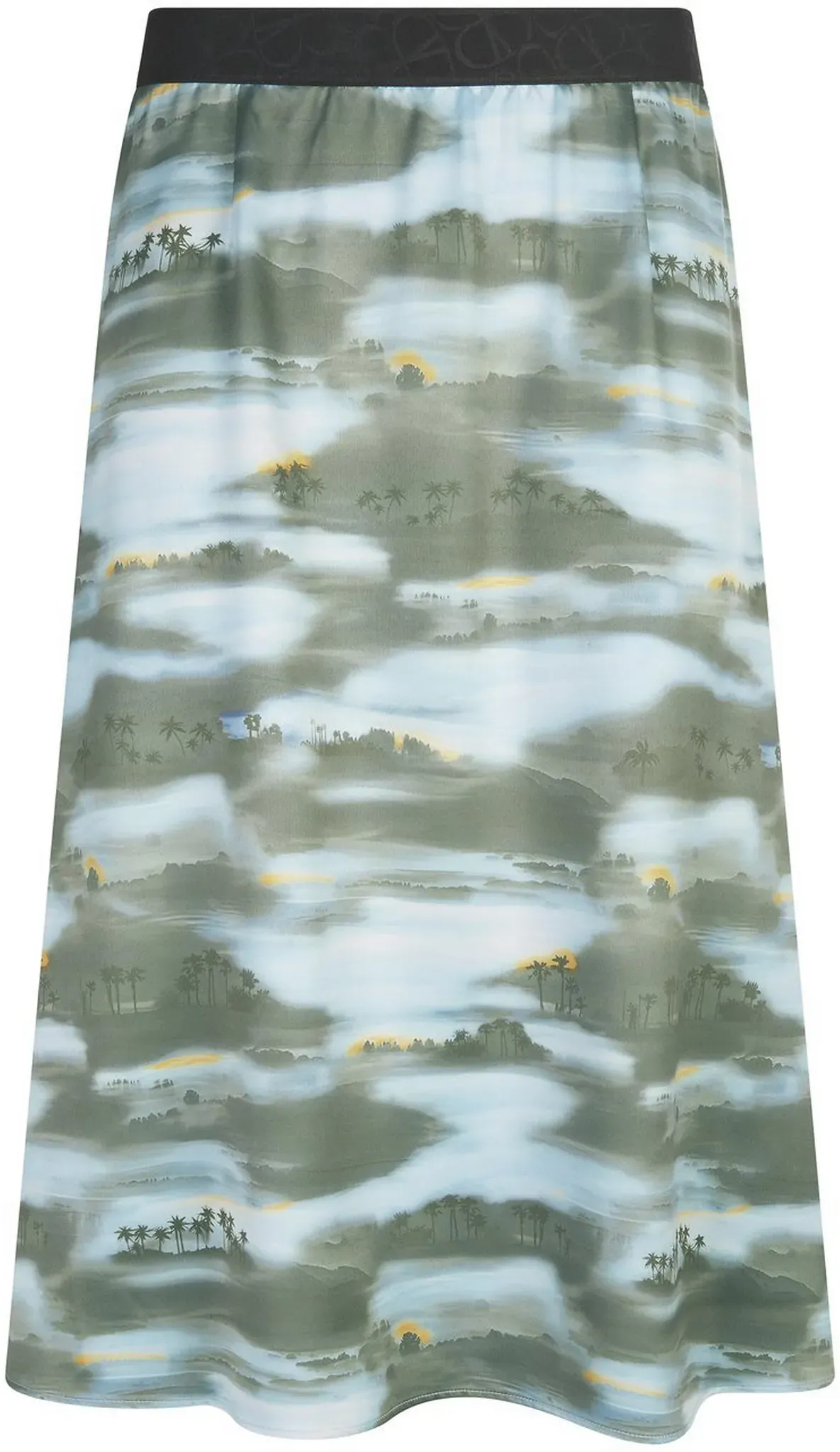 La jupe midi coupe évasée  BASLER vert
