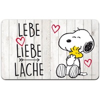 United Labels® Frühstücksbrett Snoopy Frühstücksbrett, Lebe Liebe Lache, Resopal bunt