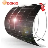 Dokio - 3x 100W Solarpanel 12v Flexibles Monokristallines Solarmodul für Haus/Wohnwagen/Van/Boot/Batterie/Garten