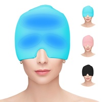 Hoseay Migräne Maske Gel Migräne Mütze Wiederverwendbare Migraine Relief Cap Kühlende Kopfschmerzen Maske Migräne Kühlmaske for Relief Headache Schlafmaske Augenmaske, Blau