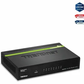 TRENDNET TRENDnet, 8port Gigabit Switch, Ethernet-Splitter, lüfterlos, 16 Gbit/s Schaltkapazität, Plug & Play