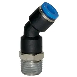 Riegler Steckverschraubung 45° »Blaue Serie«, drehbar, R 1/8 außen, Ø4mm
