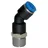 Riegler Steckverschraubung 45° »Blaue Serie«, drehbar, R 1/8 außen, Ø4mm