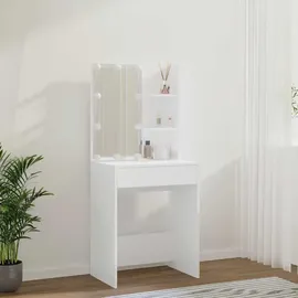 vidaXL Schminktisch mit LED Weiß 60x40x140 cm