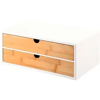 KESPER KESPER® Ablageregal Mini-Kommode mit 2 Ablageflächen, weiß/braun, FSC«,