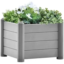 vidaXL Garten-Hochbeet PP Stein 43 x 43 x 35 cm Grau