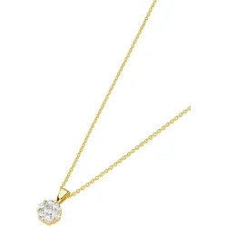 Kette mit Anhänger LADY, silber (silber vergoldet 925), Halsketten, Damen, Silber 925 (Sterlingsilber)