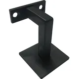 halcö Handlaufträger mit Schraubbefestigung,wandabstand 78 mm,schwarz lackiert RAL9005