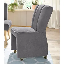 exxpo - sofa fashion Sessel Costa Hochlehnsessel mit Rollen 52 x 95 x 71 cm grau