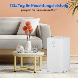 Medion DH10 Luftentfeuchter elektrisch (bis zu 50m3 (15m2), 12Liter/24h, 38db leise, elektrischer Raumentfeuchter, Normalbetrieb, Wäschemodus, Ventilatorbetrieb, Timer, Bodenrollen, Entfeuchter)