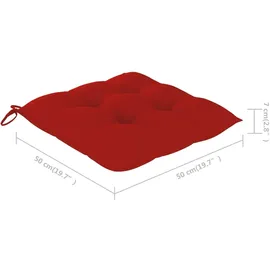 vidaXL Gartenstuhl 25 x 48 x 90 cm rot 8 St.