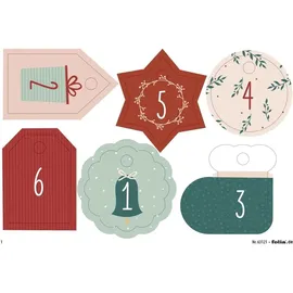 Folia Adventskalender-Set Beutel in Juteoptik