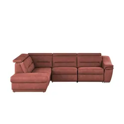 meinSofa Ecksofa  Ivonne-S , rot , Maße (cm): B: 294 H: 84 T: 245