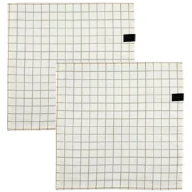 Schöner Wohnen Servietten Check - 2er Set 40x40 Cm, Grau