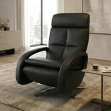 Mendler Relaxsessel HWC-L11 Leder 74 x 110 x 0 cm Schwarz elektrisch drehbar