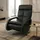 Mendler Relaxsessel HWC-L11 Leder 74 x 110 x 0 cm Schwarz elektrisch drehbar