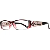 EYEBOGO Kaylee Strass Lesebrille für Damen, Damen Lesebrille, Frauen Lesebrillen (Burgund, 3.00) - S