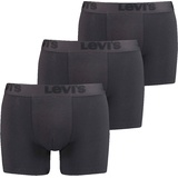 Levis LEVI ́S Herren Boxer, - Premium Boxer, Cotton Stretch, 3er Pack hoher Baumwoll-Anteil, Logo-Bund, für 001 Black, XL
