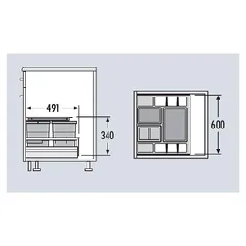 HAILO Separato K 600 34 l Hellgrau