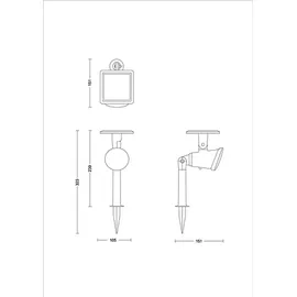 Philips Spotleuchte Spiess Solar 1,4 W Kunststoff IP44 schwarz