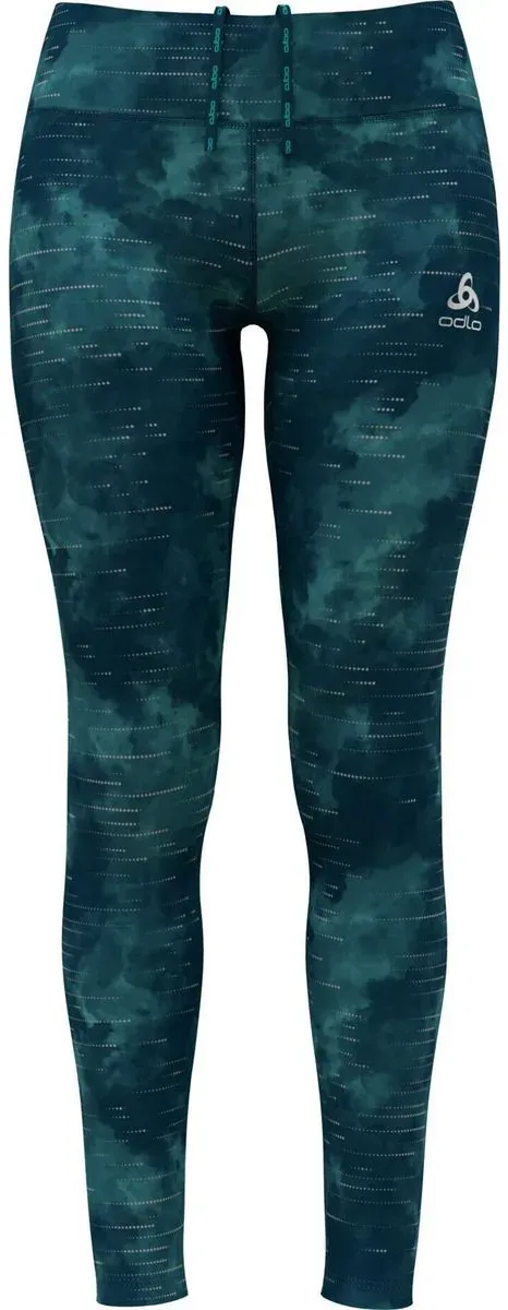 Odlo Tights Zeroweight Print Reflective blue wing teal (20592) XS