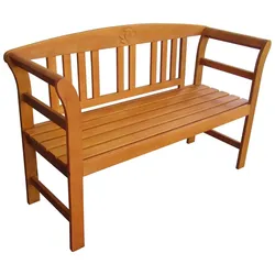 Holzbank Parkbank Gartenbank  Massivholz Gartenmöbel Hartholz Armlehnen Outdoor