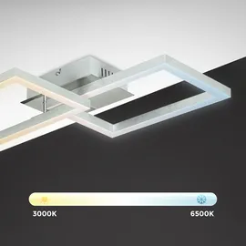 B.K.Licht LED Deckenleuchte Aluminium H: 9,1 cm 1 Stk. grau