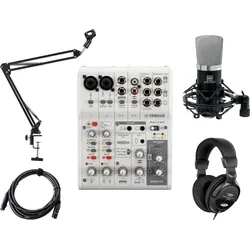 Yamaha AG06 MK2 USB-Audiointerface Weiß Set
