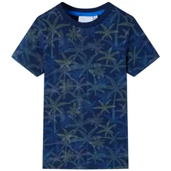 Kinder-T-Shirt Marineblau 104