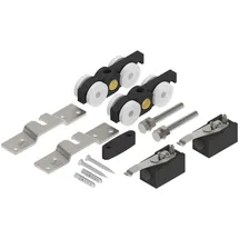 Helm Holzschiebetür 140 Set einflügelig Edelstahl