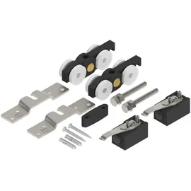 Helm Holzschiebetür 140 Set einflügelig Edelstahl