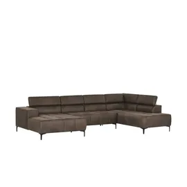 Switch Wohnlandschaft Mikrofaser 5-Sitzer Braun