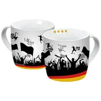 Geda Labels Tasse Fußball EM 0,3 l Schwarz