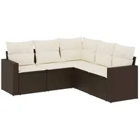 vidaXL Garten-Lounge-Set 5-tlg. braun