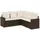 vidaXL Garten-Lounge-Set 5-tlg. braun