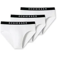 SCHIESSER Herren 3 Pack Bio Baumwolle - 95/5 Organic Slip, Weiss_179570, M