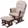 Mendler Relaxsessel HWC-C76 Chenille 75 x 100 x 71 cm Beige mit Hocker